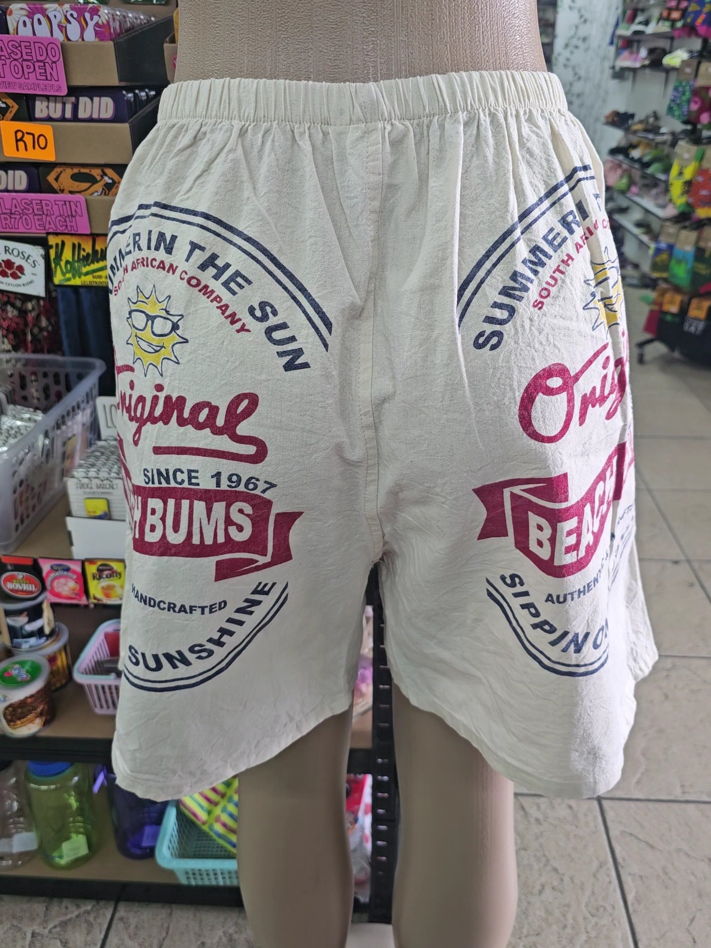 Off white beach bums Flour Bag baggies