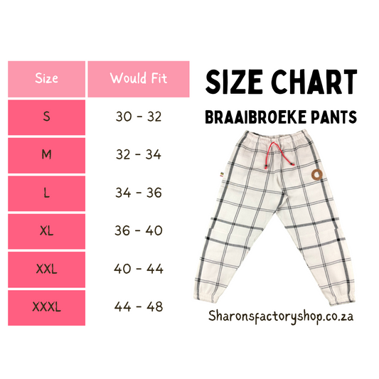 Braaibroeke Unisex Adult Pants - Sharon's Factory Shop