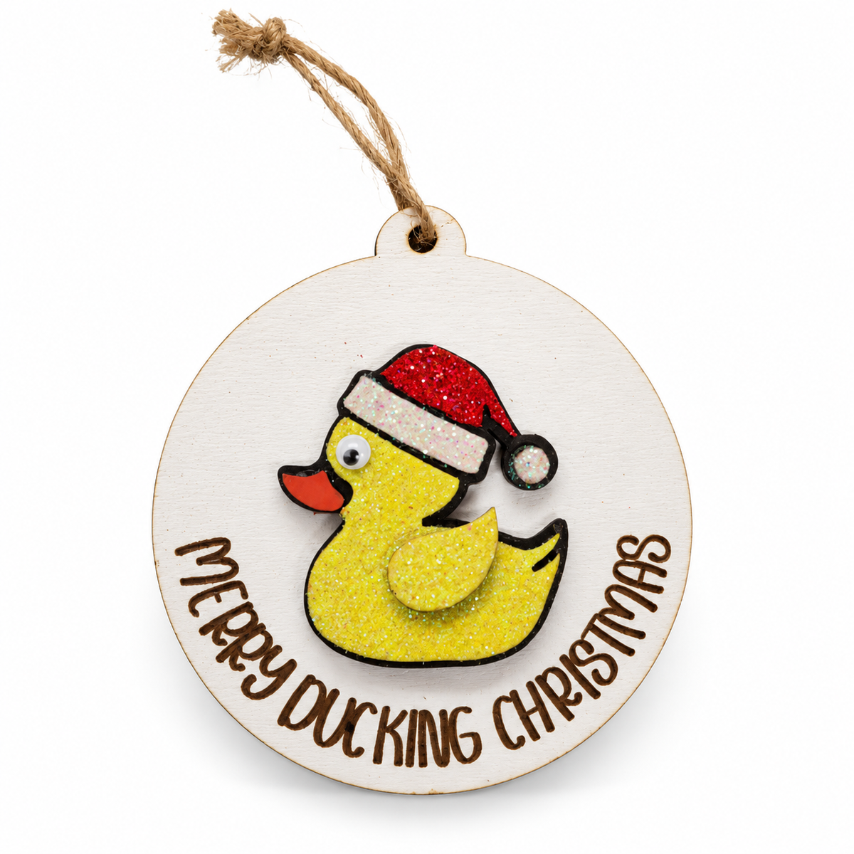 Merry Ducking Christmas Ornament