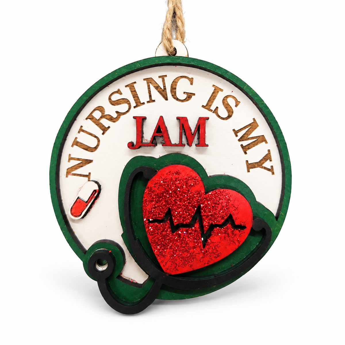 Nursing Is My Jam Christmas Ornament