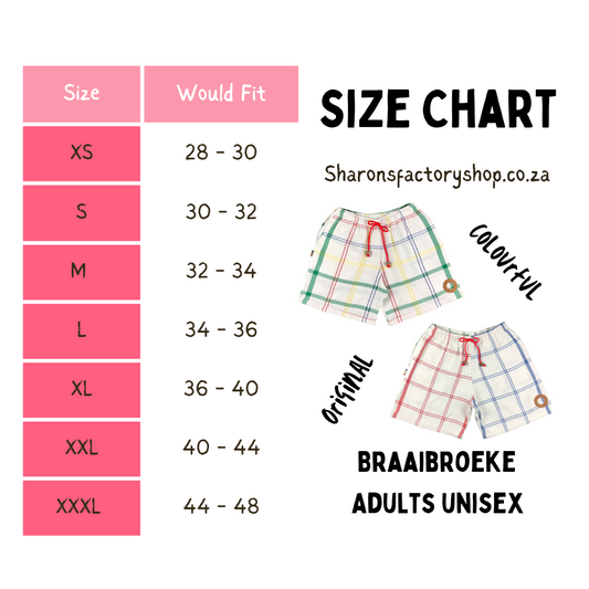 Braaibroeke Unisex Adult Shorts