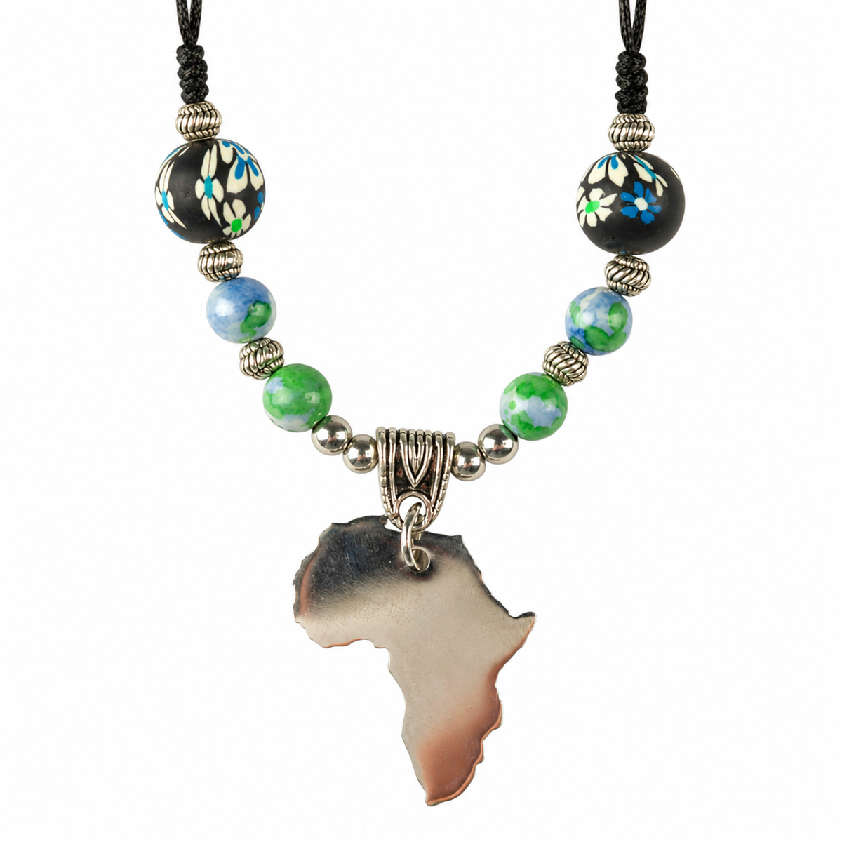 Stainless Steel African Continent Necklace - Sharon's Factory Shop