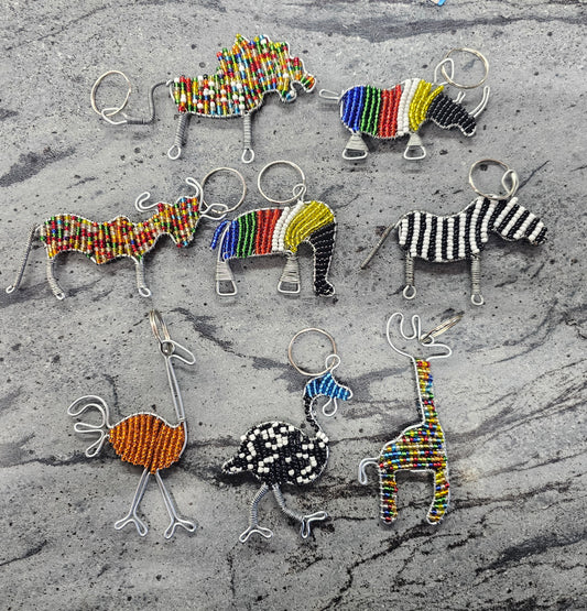 Beaded Animal Keyrings