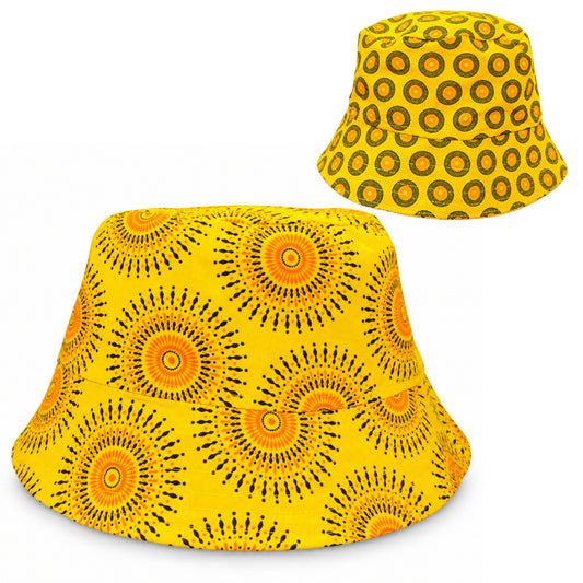 Adult Reversible Shweshwe Bucket Hat