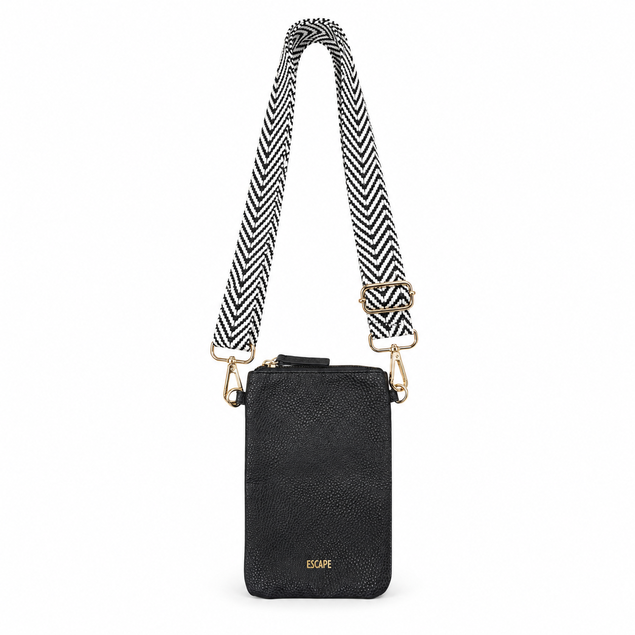 Escape Black Phone Pouch Cross Body Bag