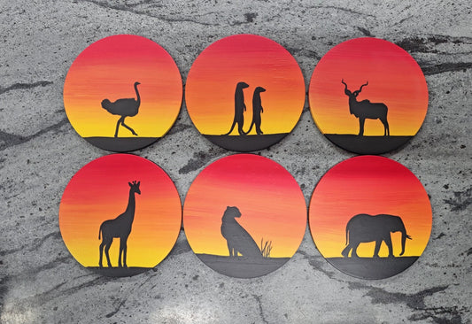 Hand Painted Circle Coasters 2