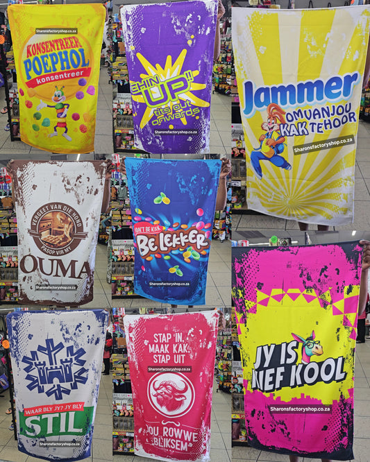 Cheeky Parody Spaza Medium Beach Towels