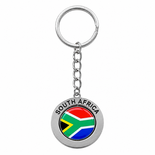 Spinning Keyring SA Flag - Sharon's Factory Shop