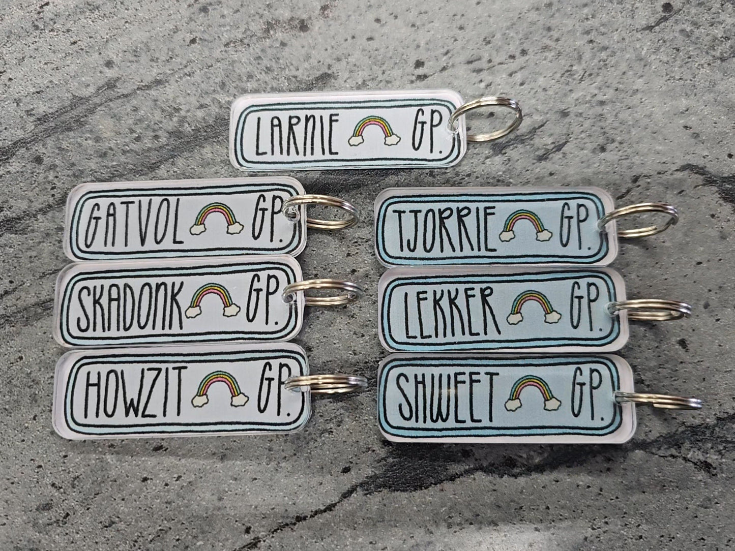 Number Plate Keyrings