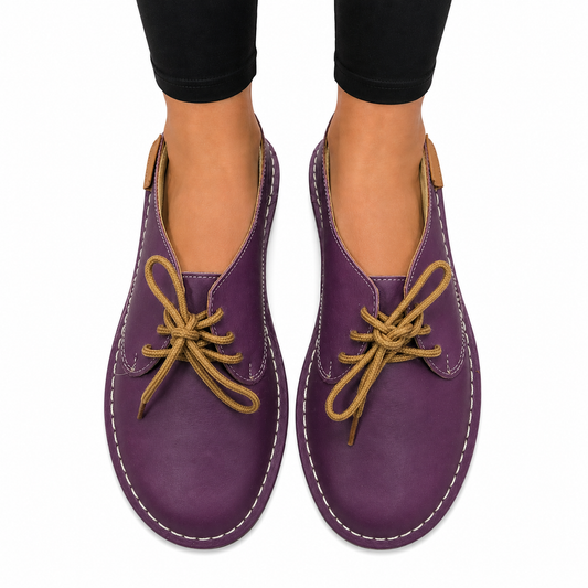 Aldora Burgundy Lace Up Veldskoen | Genuine Leather - Sharon's Factory Shop