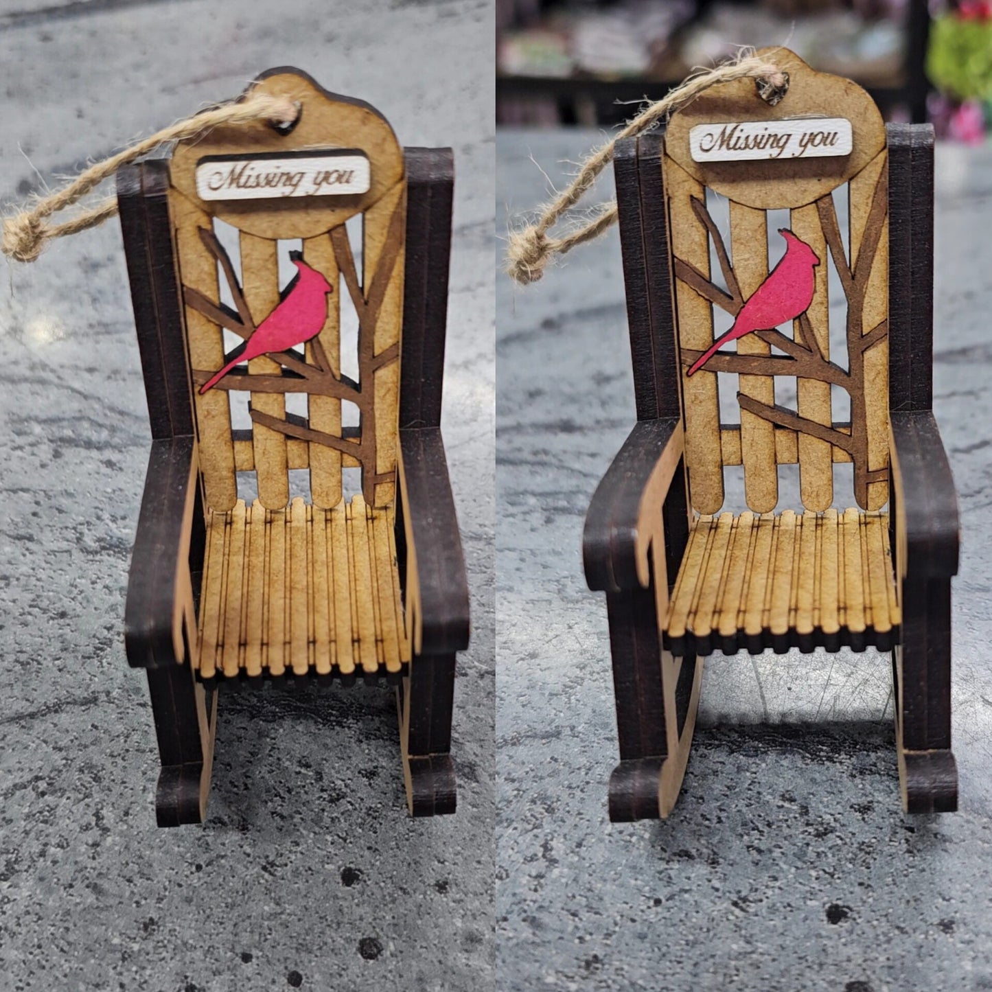 Missing You Chair Ornament