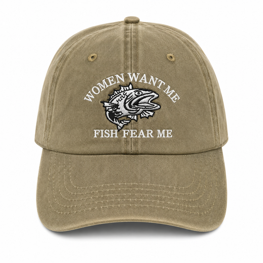 Women Want Me, Fish Fear Me Adult Cap