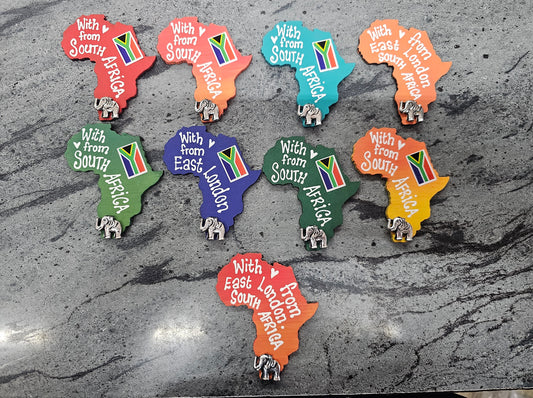 Africa Cutout Magnets - With love