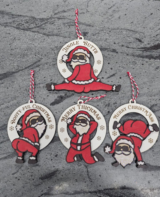 Naughty Santa Ornament