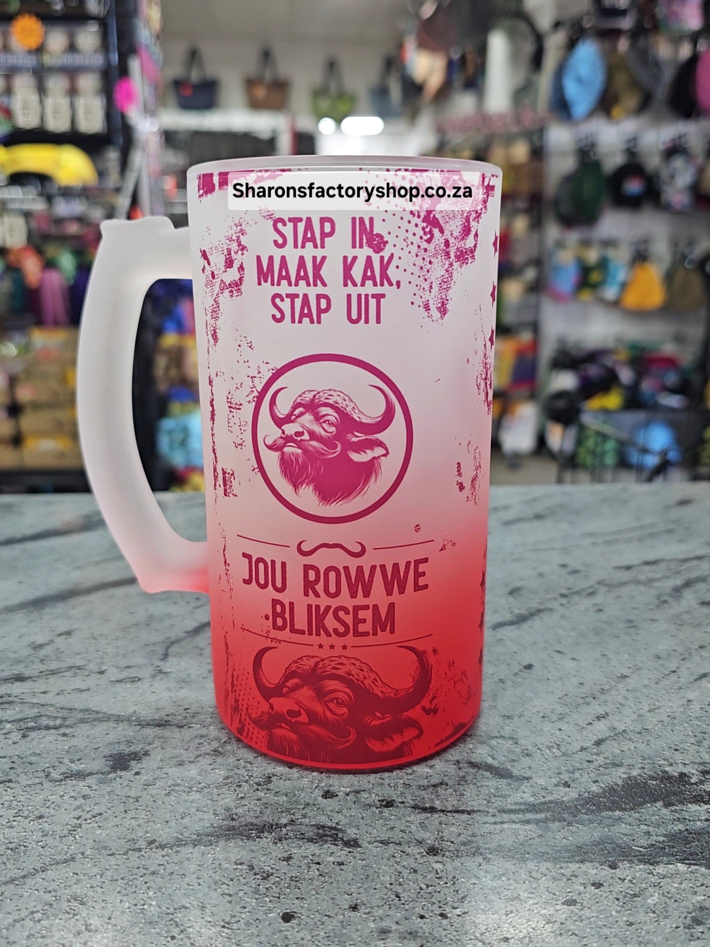 Cheeky Parody Spaza Beer Mug