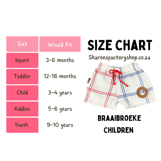 Braaibroeke Kiddie Shorts