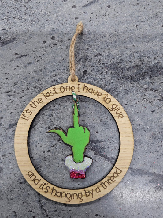 Hanging by a thread Ornament