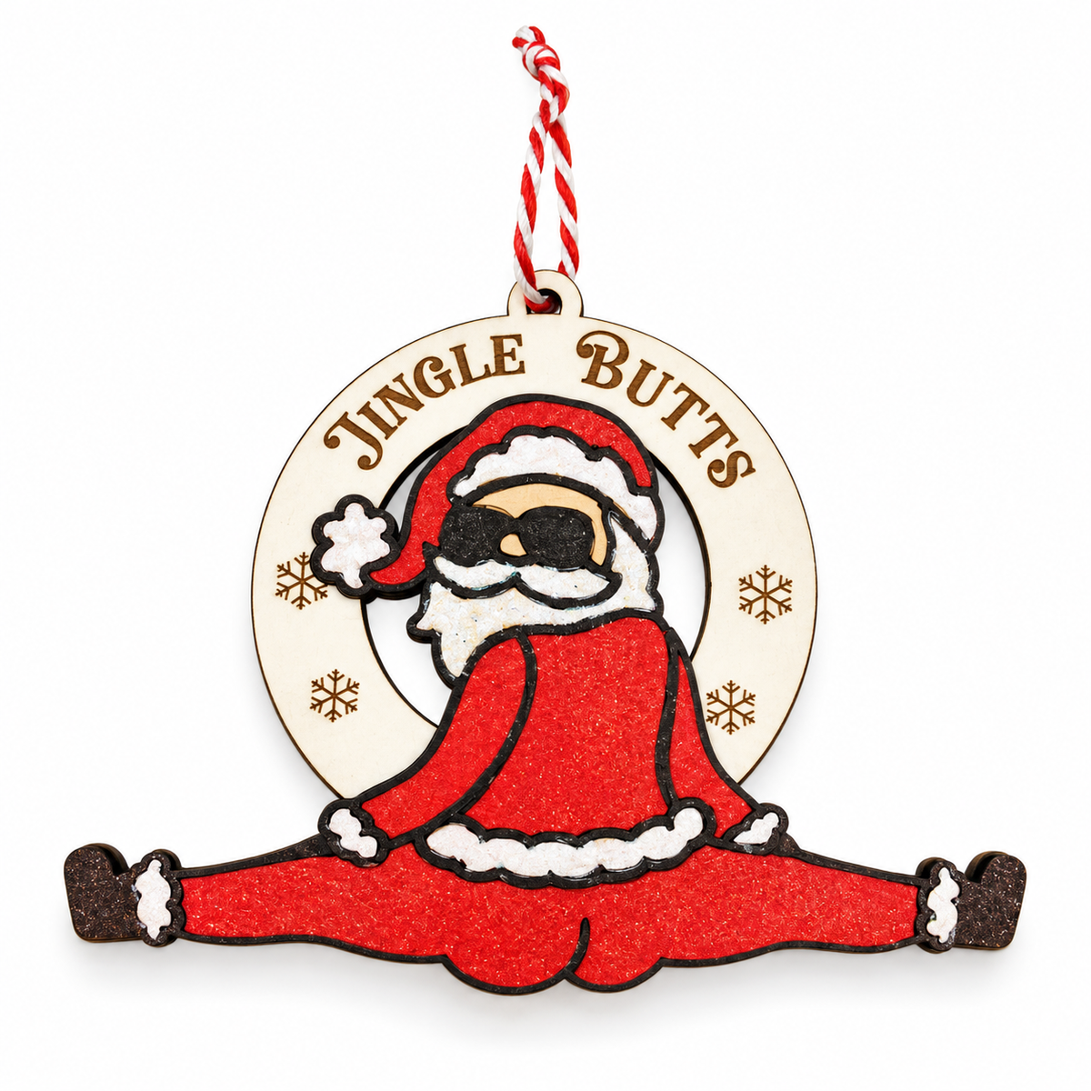 Cheeky Santa Christmas Ornament