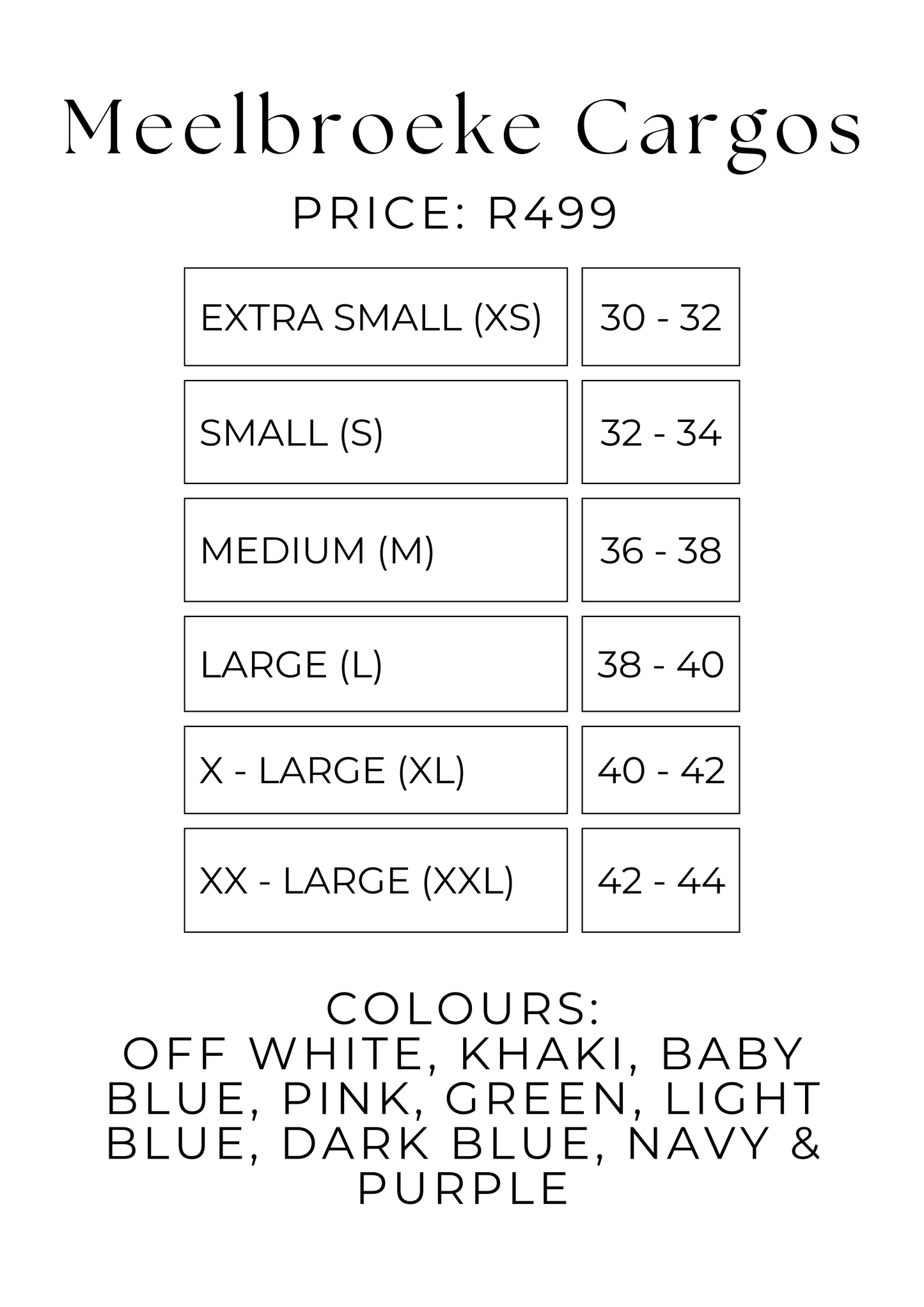 Off White Flour Bag Cargos