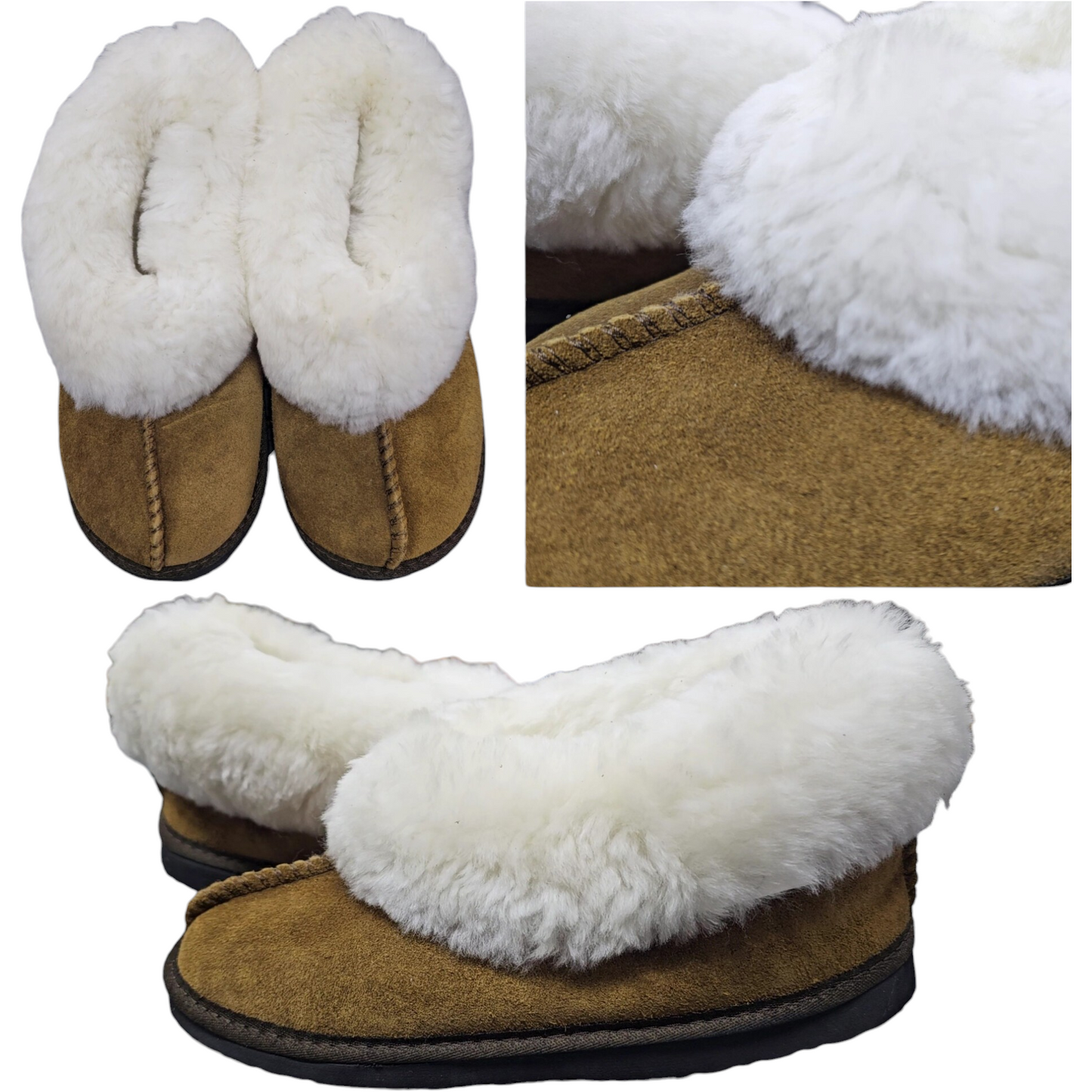 Genuine Karu Leather Sheepskin Slippers TAN