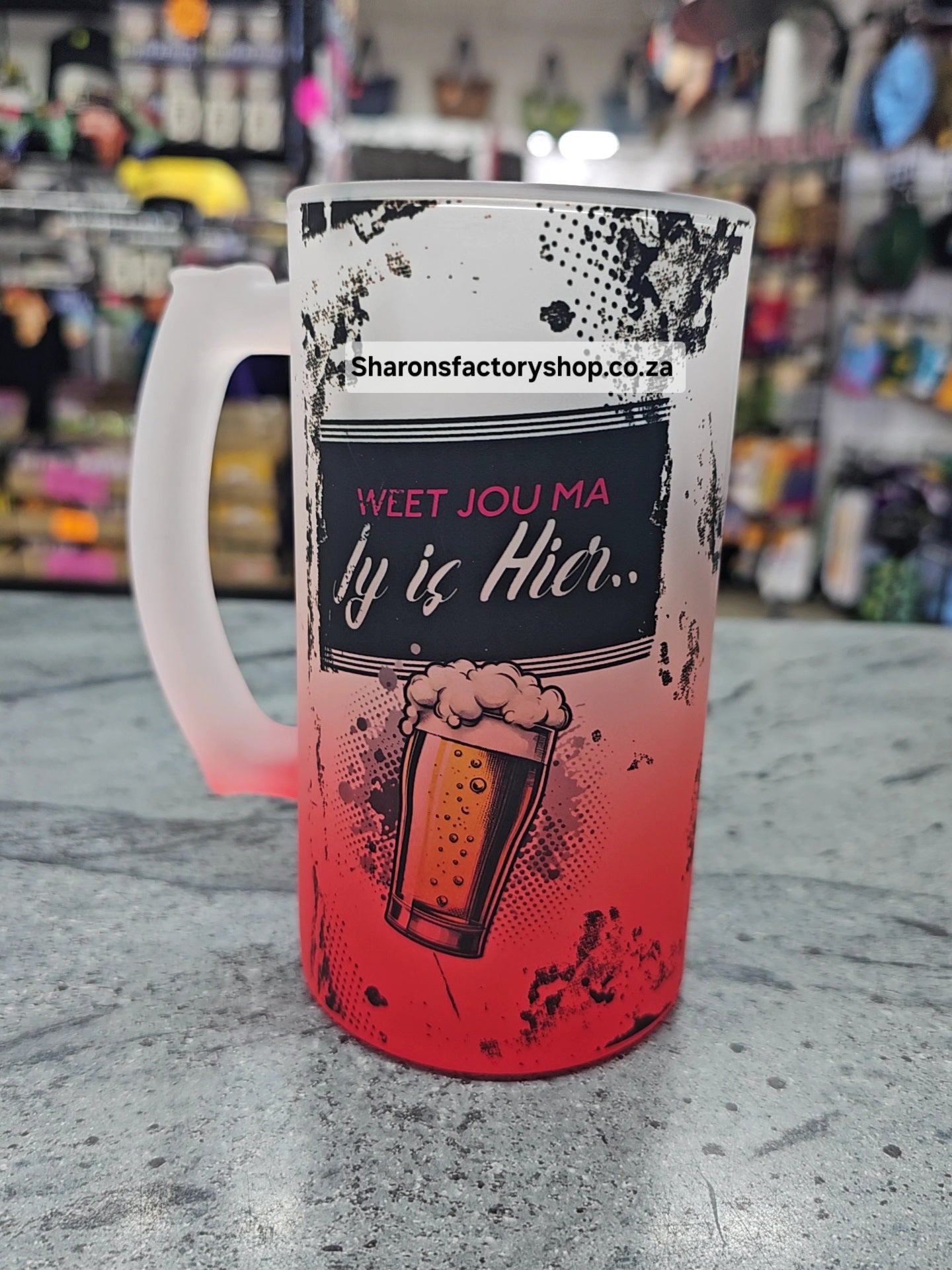 Cheeky Parody Spaza Beer Mug