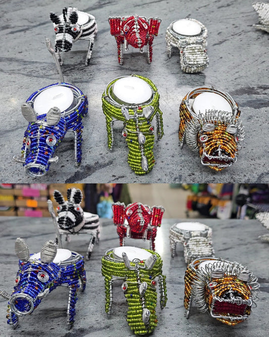 Beaded Tea Light Holders