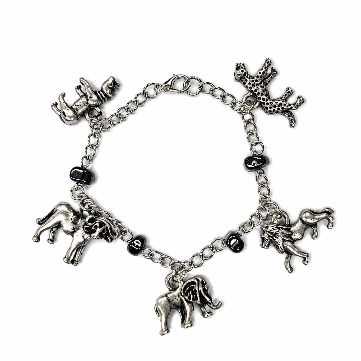 Big 5 Crystal Chain Link Bracelet