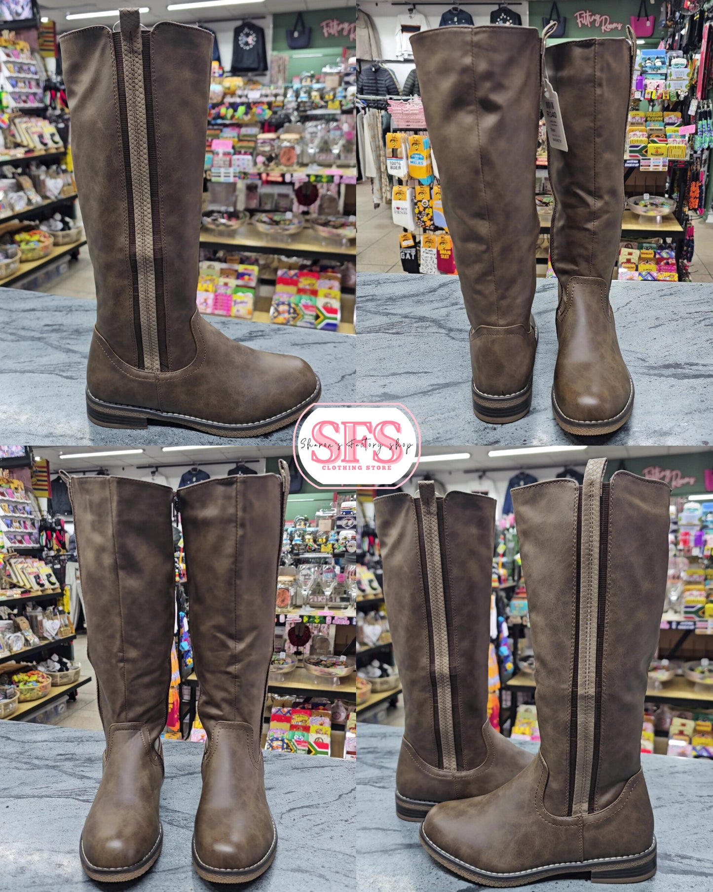 JX06 Coffee Long Boots