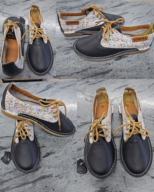 Genuine Leather Floral Vellies