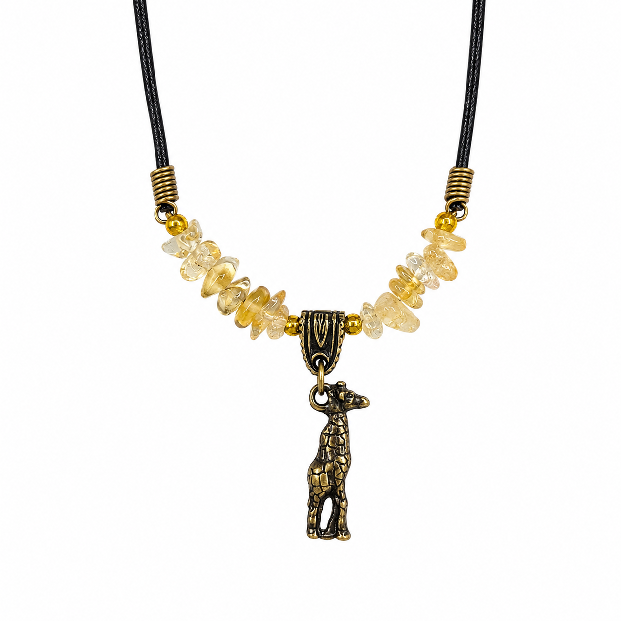 African Wildlife Gemstone Necklace