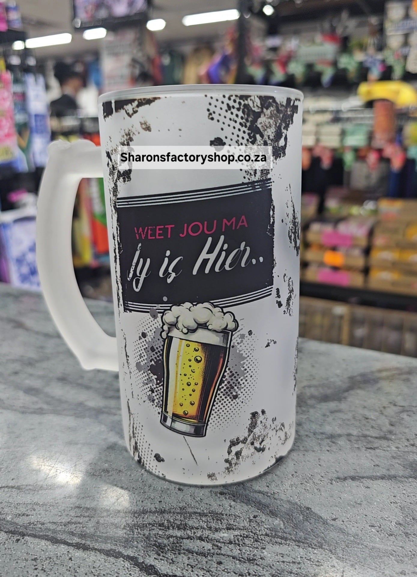Cheeky Parody Spaza Beer Mug