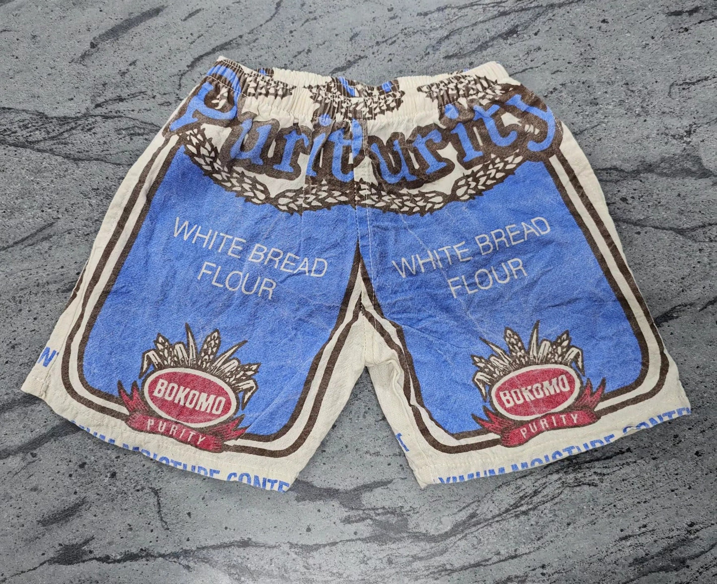 Kiddies Supa Shorts Off White Flour bag