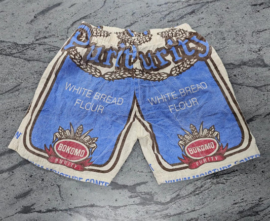 Kiddies Supa Shorts Off White Flour bag