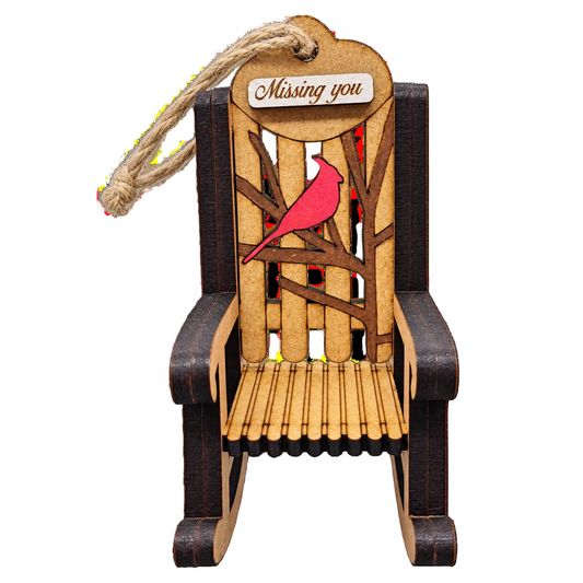 Missing You Cardinal Chair Ornament