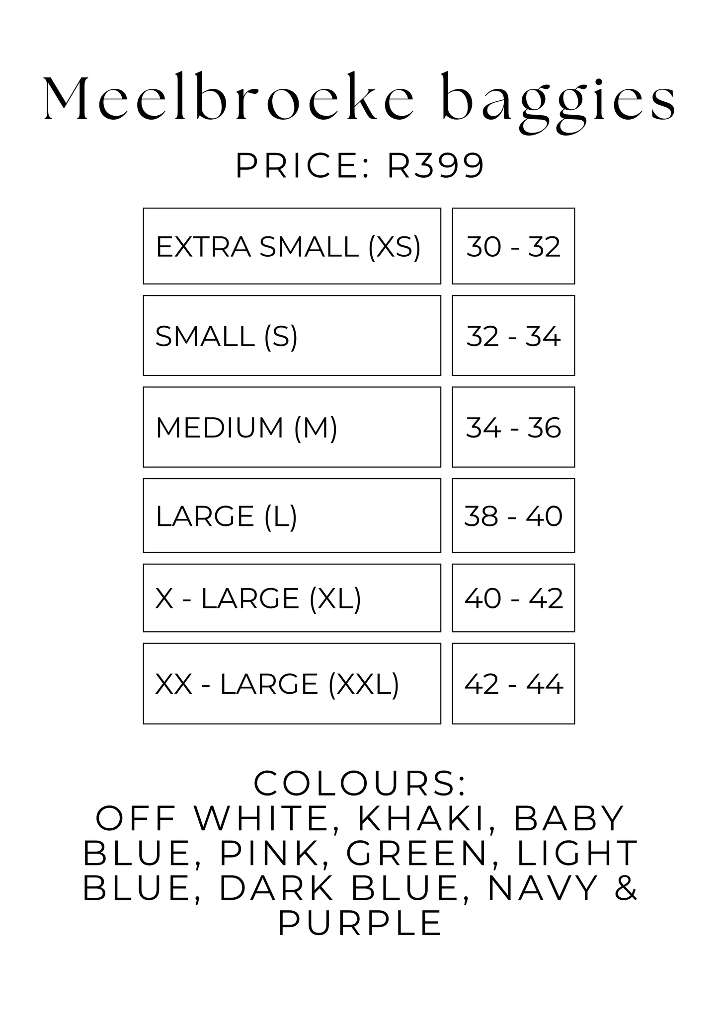 Off White Flour bag Baggies