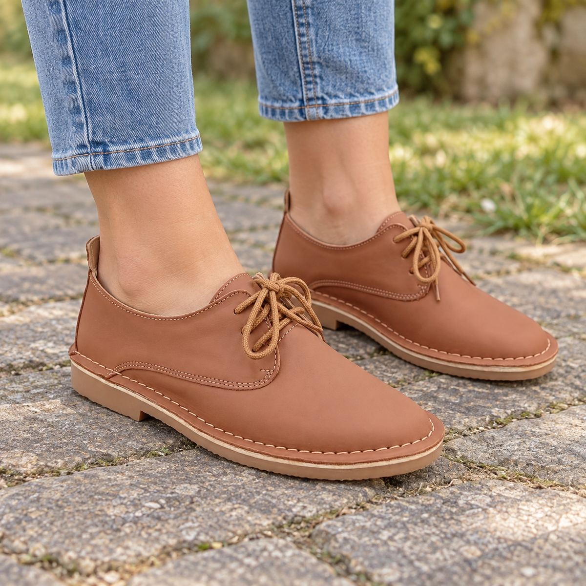 Tan Lace Up Veldskoen | Genuine Leather
