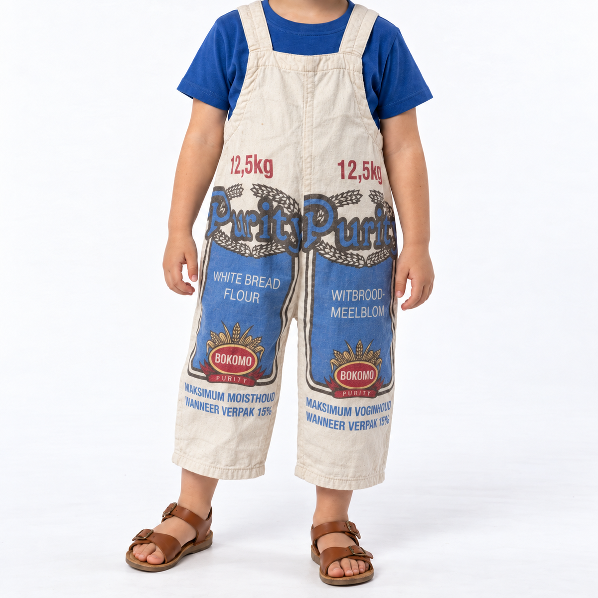 Off White Unisex Kids' Flour Bag Dungeree