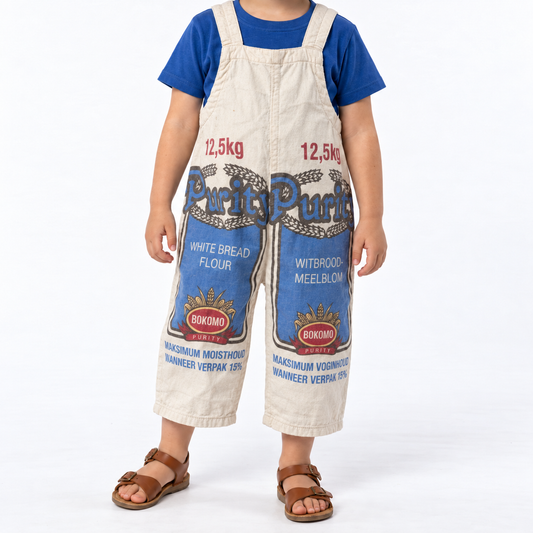 Off White Unisex Kids' Flour Bag Dungeree