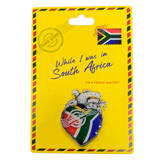 Acrylic Magnet South African Heart Shaped