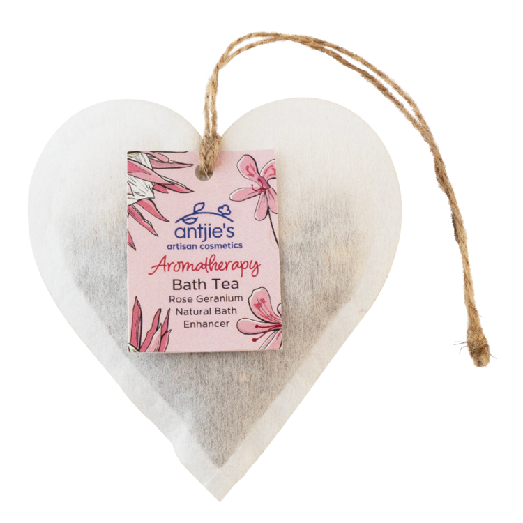 Rose Geranium Bath Tea Heart
