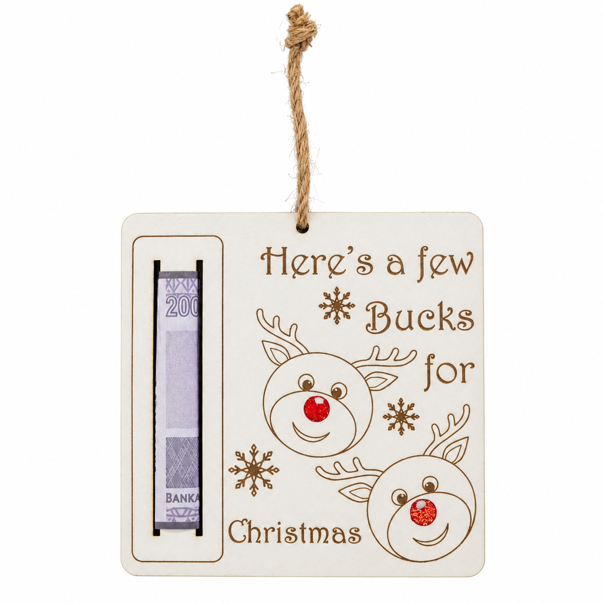 Few Bucks for Christmas Money Holder Ornament