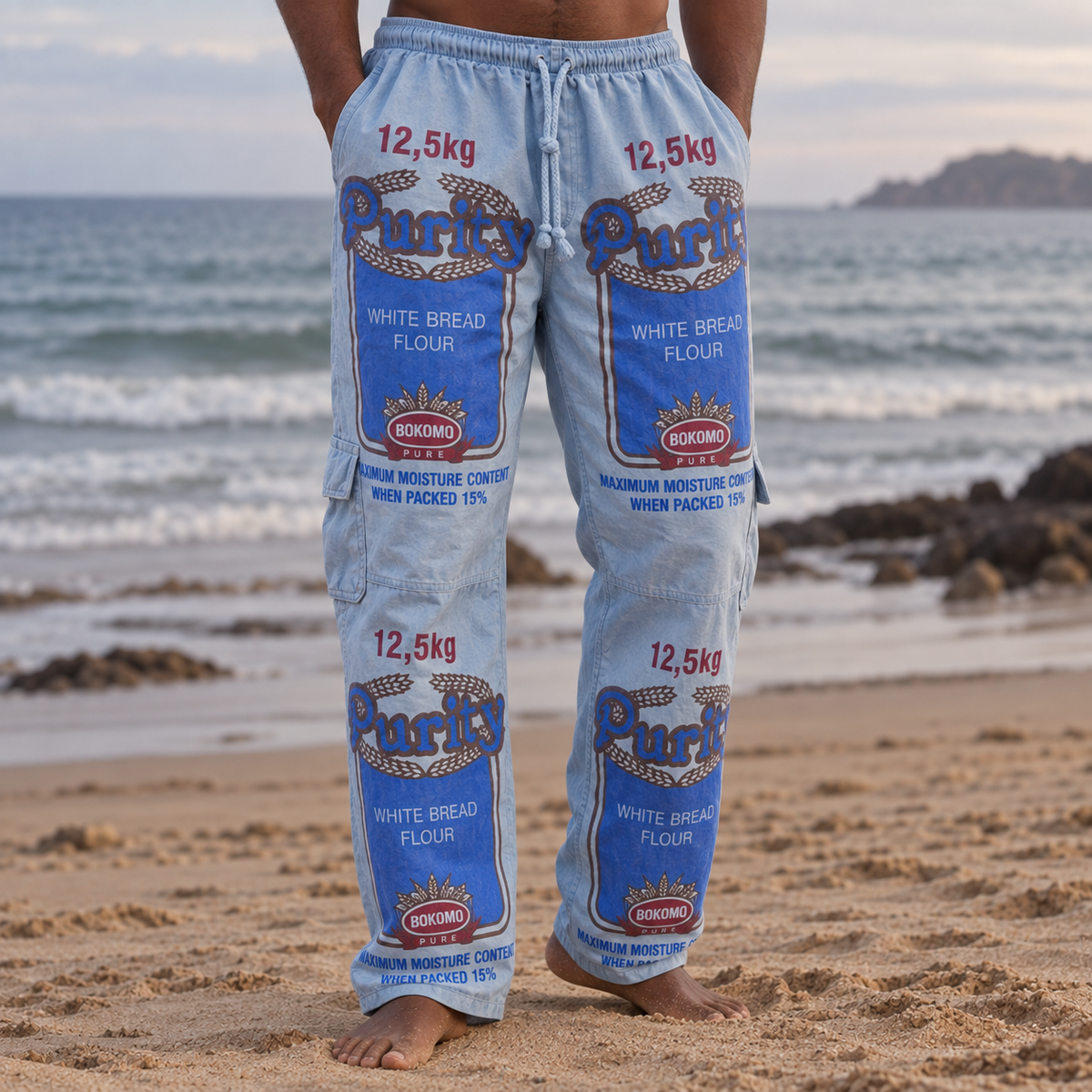 Pale Blue Unisex Flourbag Cargos | Meelbroeke