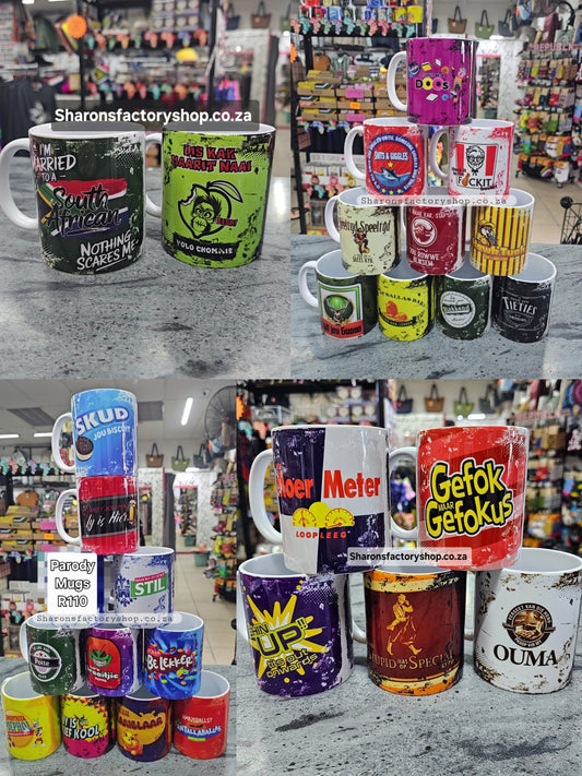 Cheeky Parody Spaza Novelty Mugs