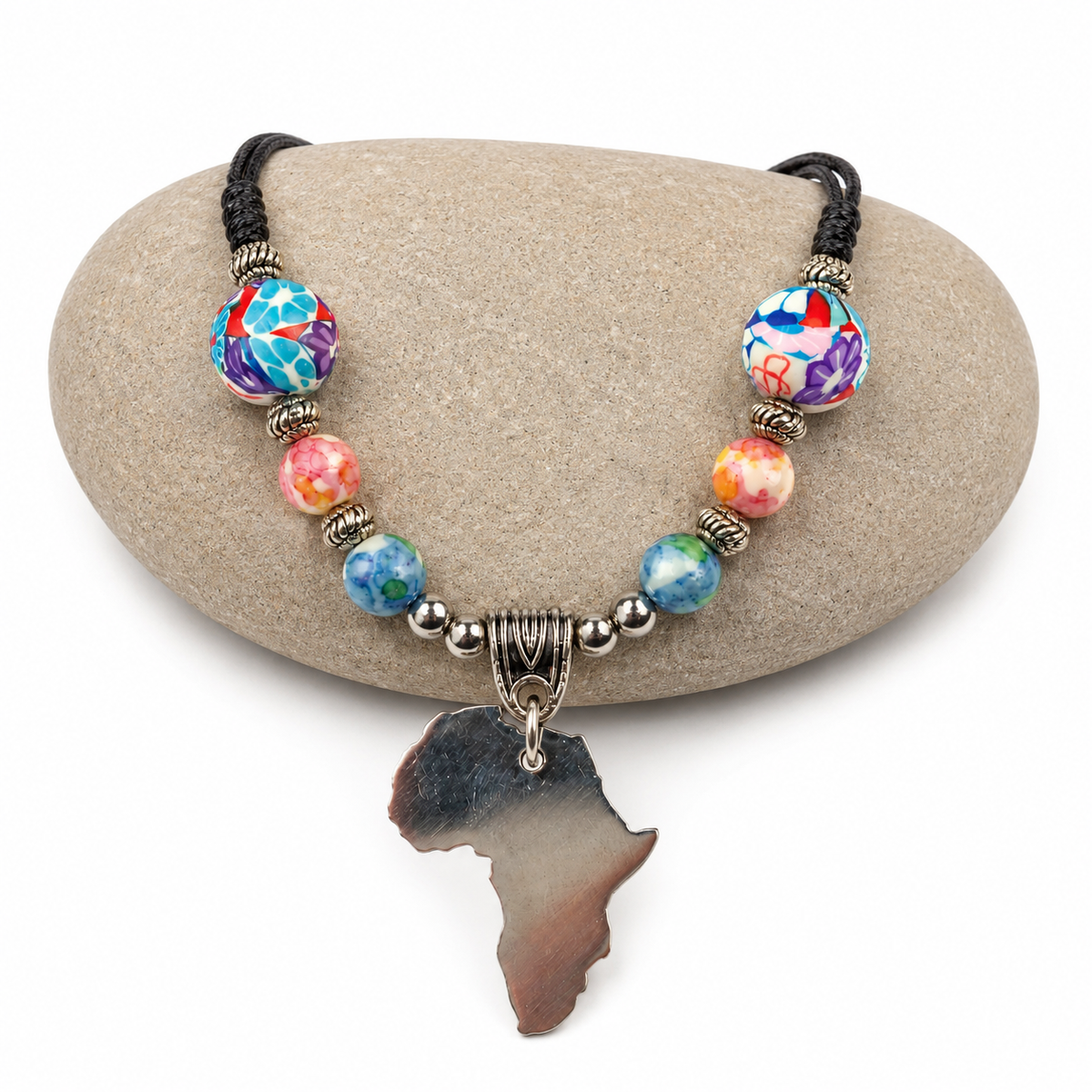 Stainless Steel African Continent Necklace - Sharon's Factory Shop