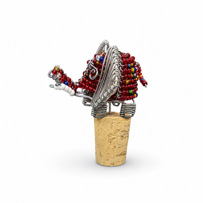 3D Safari Beaded Bottle Stoppers