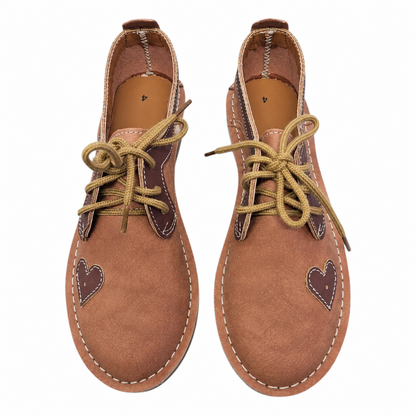 Tan/Choc Heart Veldskoen | Vellies