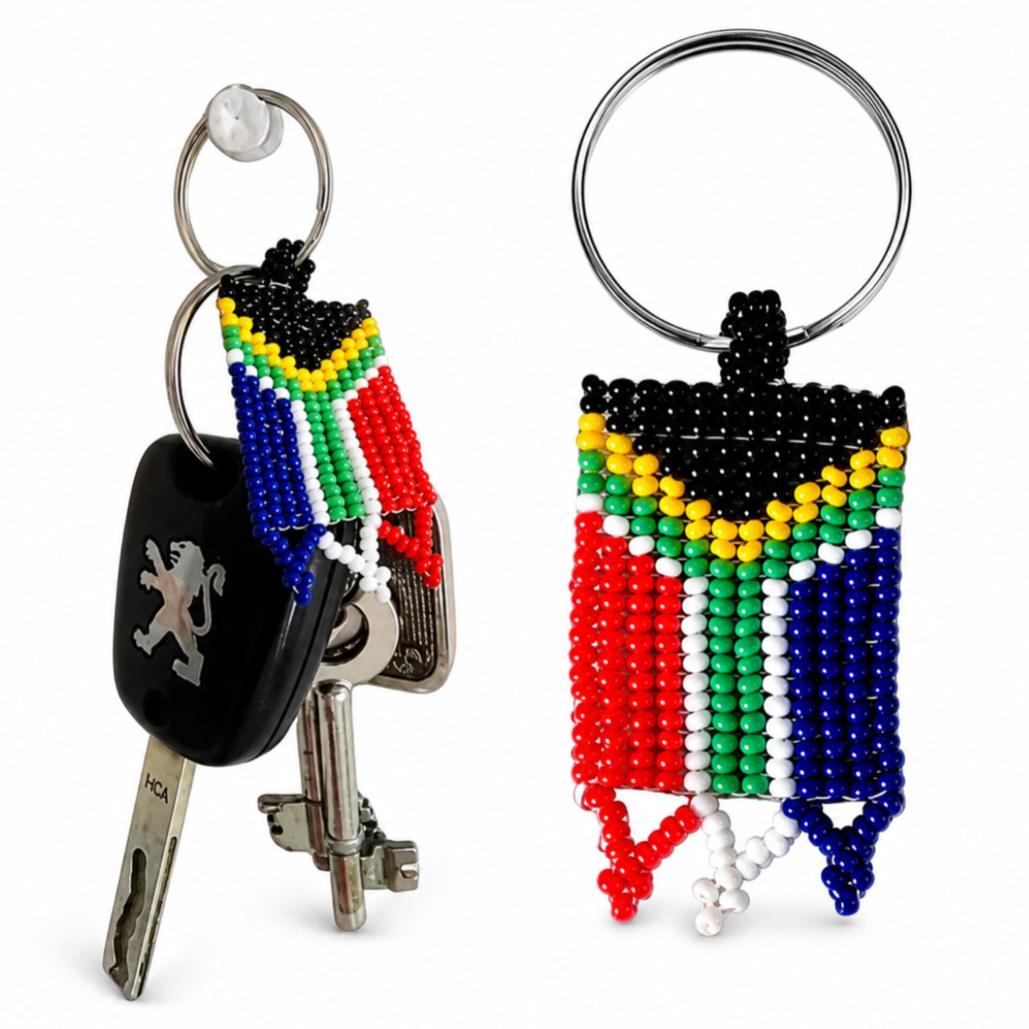 Bead SML SA Flag Keyring
