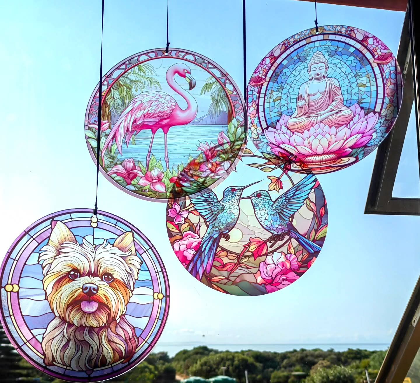 Faux Stained Glass Suncatchers
