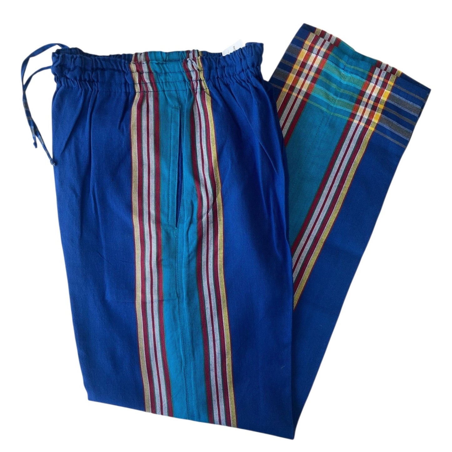 (L) Blue with Blue/Red Kikoy Unisex Pants