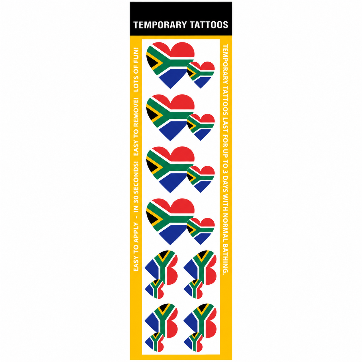 Official Springbok Supporter Temporary Tattoos